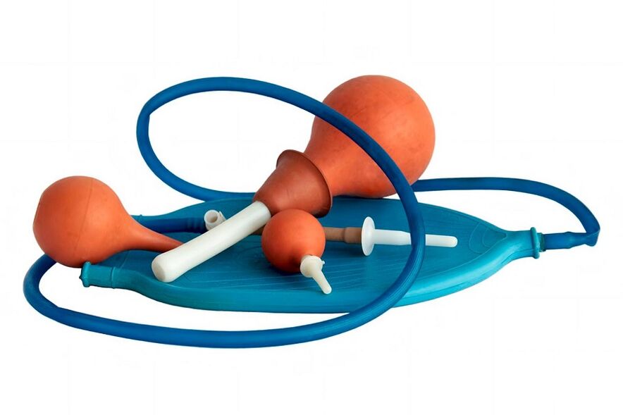 Einlauf zur Entfernung von Parasiten aus dem Körper